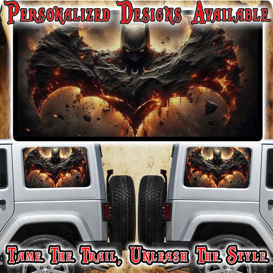 batman Rear quarter window see through graphic.