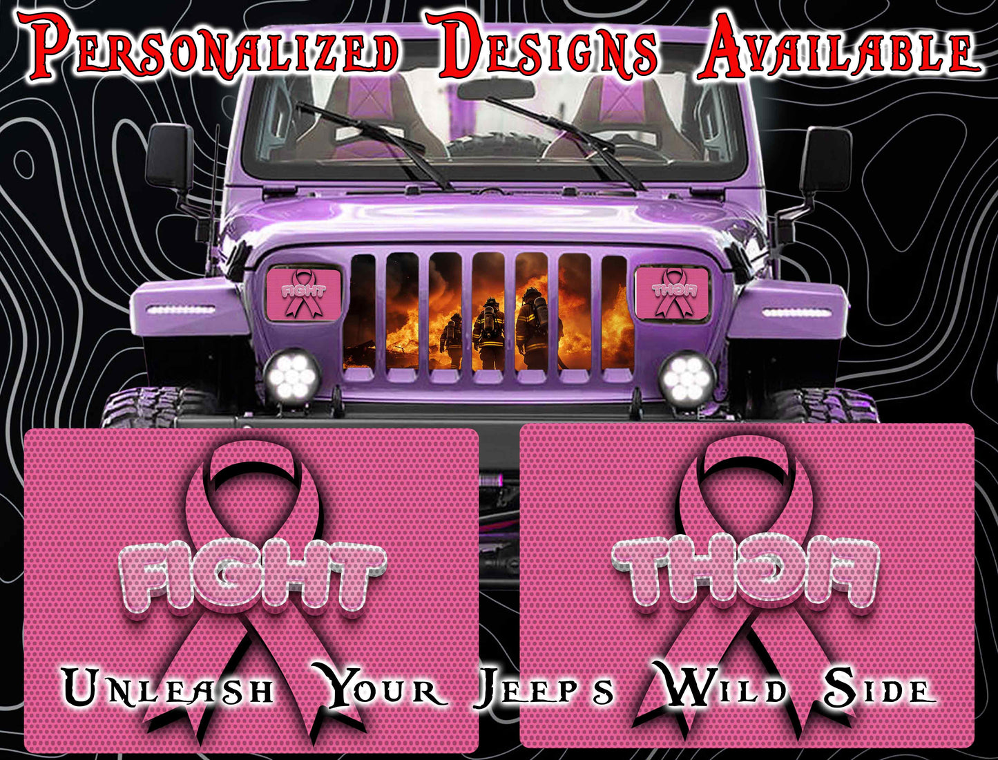 Fight Eye decals for YJ or 5x7 headlights