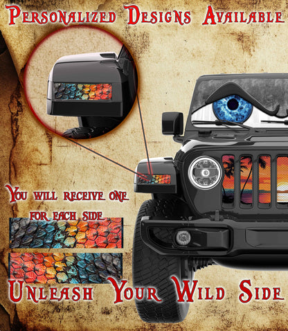 Dragon scales Jl and Gladiator Turn signal decal.