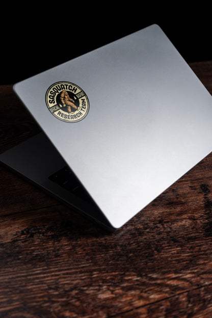 Sasquatch research team window sticker