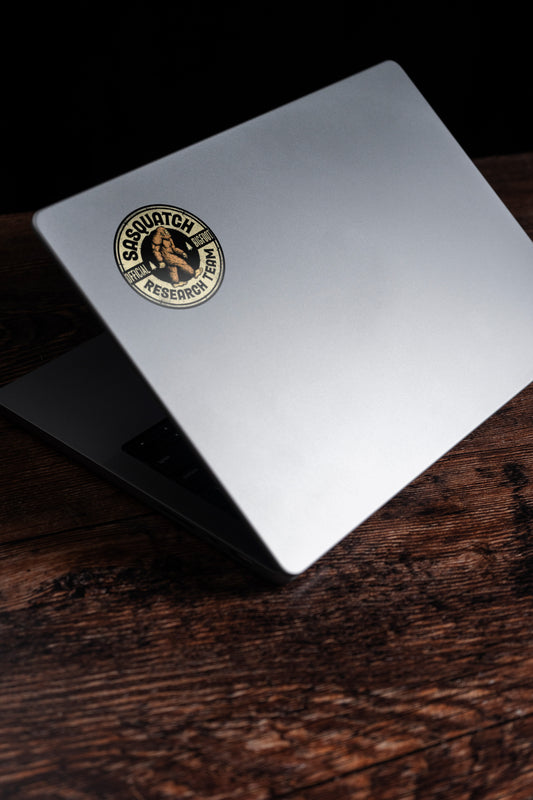 Sasquatch research team window sticker