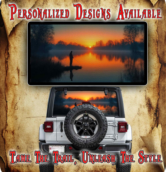 fishing rear window see through graphic.