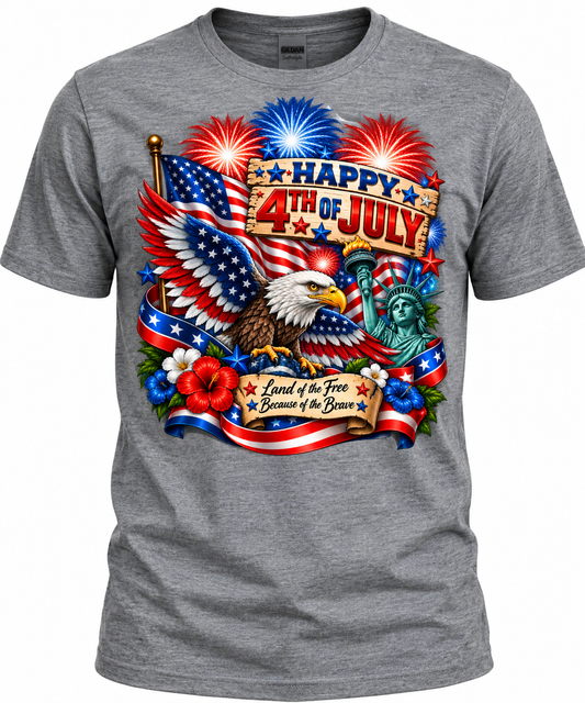 Happy 4th of July Patriotic Eagle T-Shirt