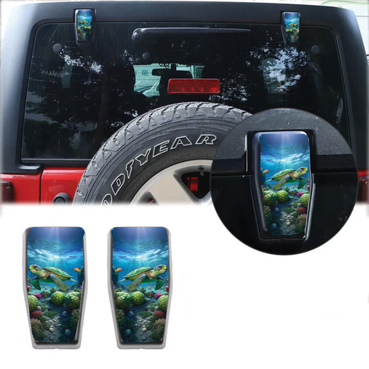 Sea turtle Rear liftgate hinge overlay decal 50