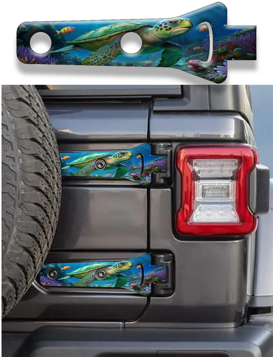 Rear gate hinge decal Sea turtle 50