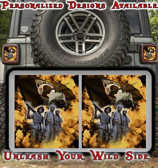 POW MIA Taillight cover decal 55