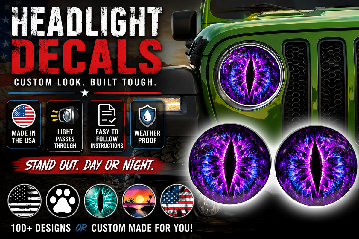 Purple Eye Headlight Decals 175