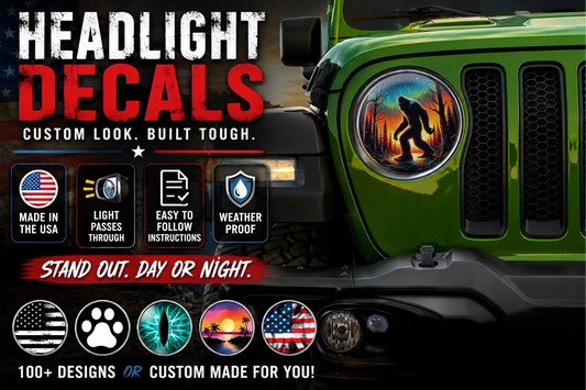 Bigfoot cabin for a round beast headlight decal 57