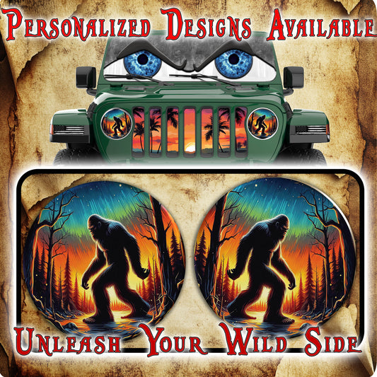 Bigfoot cabin for a round beast headlight decal 57