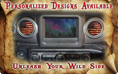 Steering wheel decal Antique American Flag