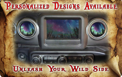 Steering wheel decal Aurora borealis