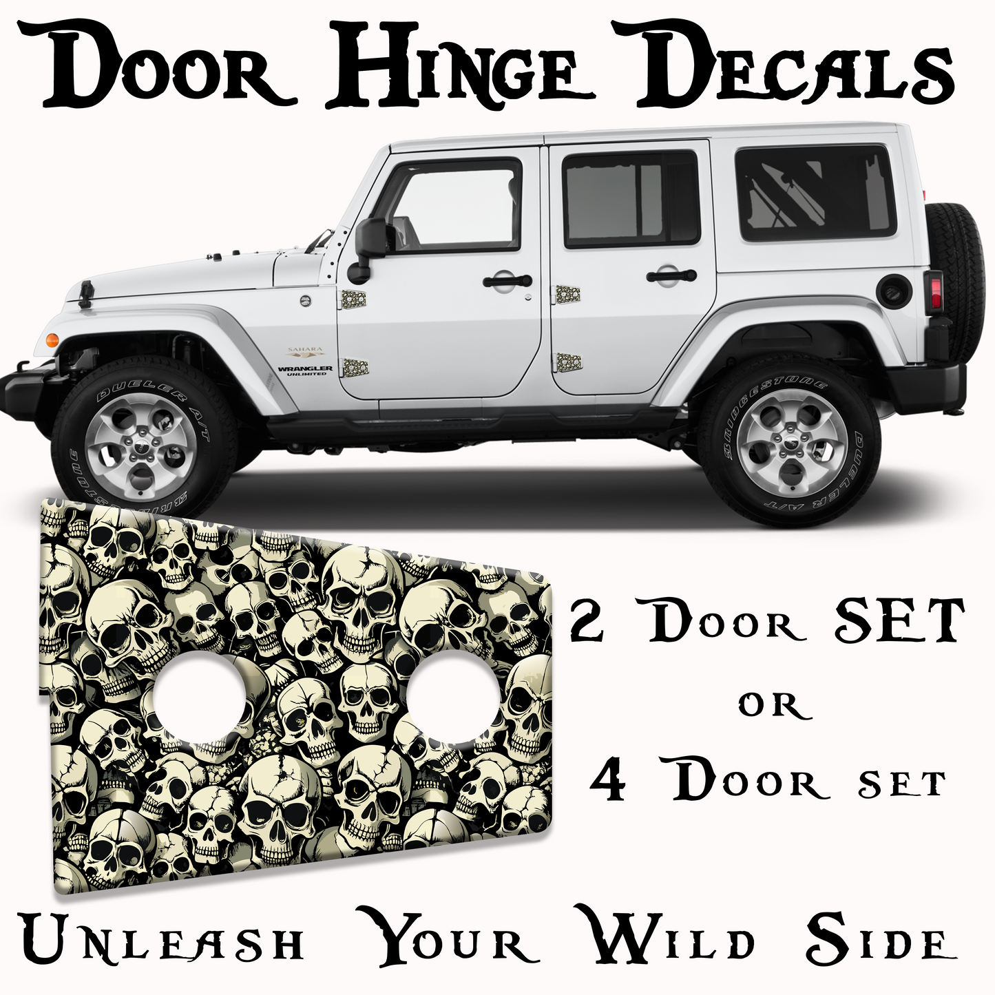 JK Skulls door hinge decal 5