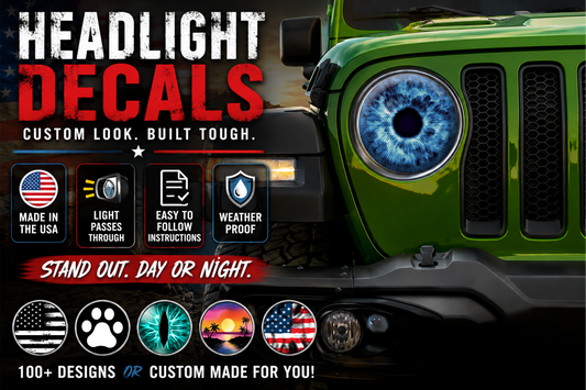 Blue eyes for a round headlight decal 60