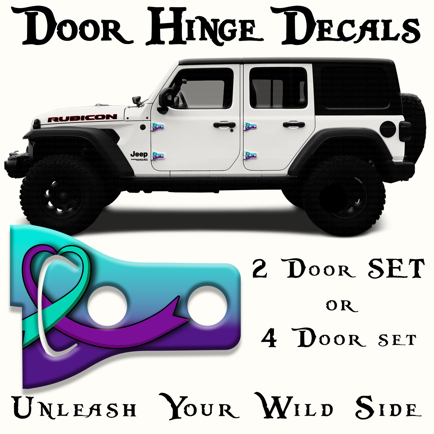Suicide awareness  Door hinge decals 62