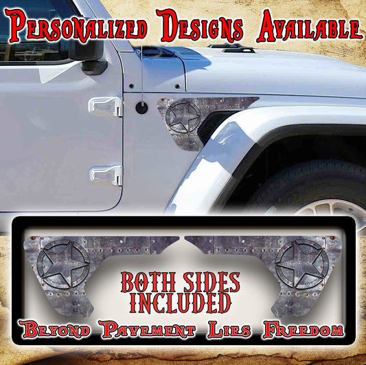 Airplane skin OM fender vent for the JL or JT 2018 or newer 197