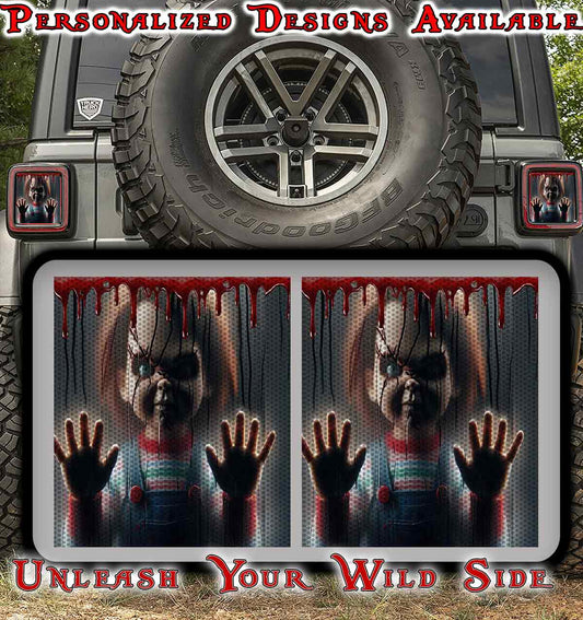 Let me out chuck Taillight cover decal 65