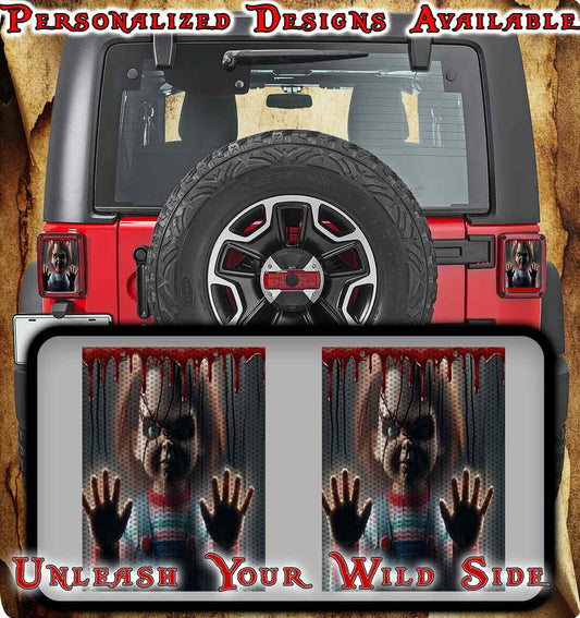 Let me out chuck Taillight cover decal 65