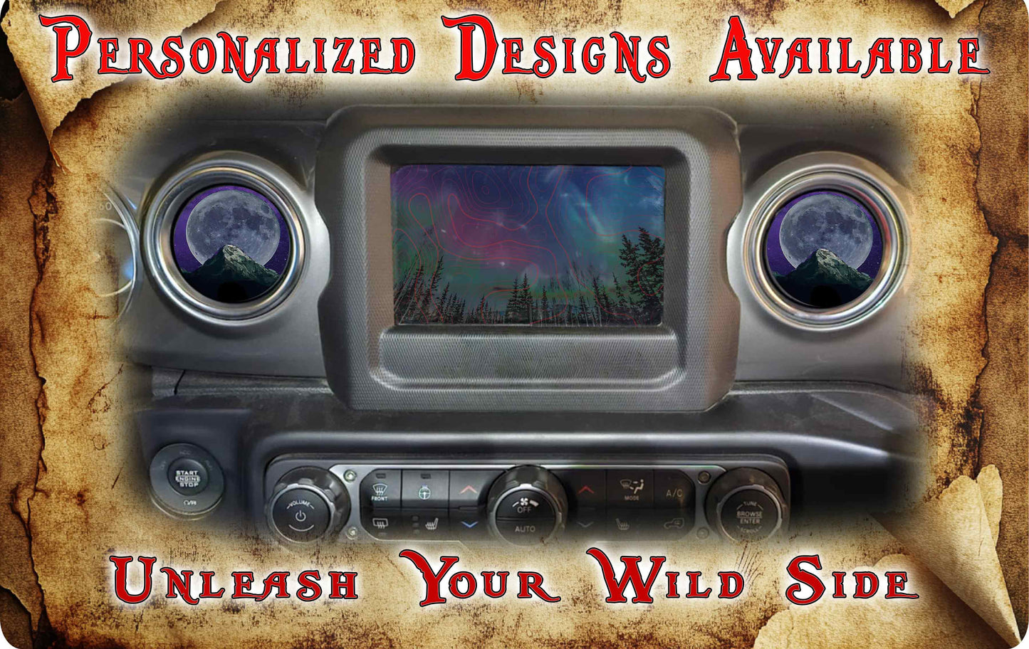 Steering wheel decal Mountain Moon