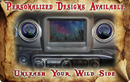 Steering wheel decal Mountain Moon