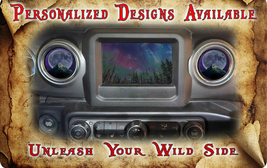 Steering wheel decal Mountain Moon