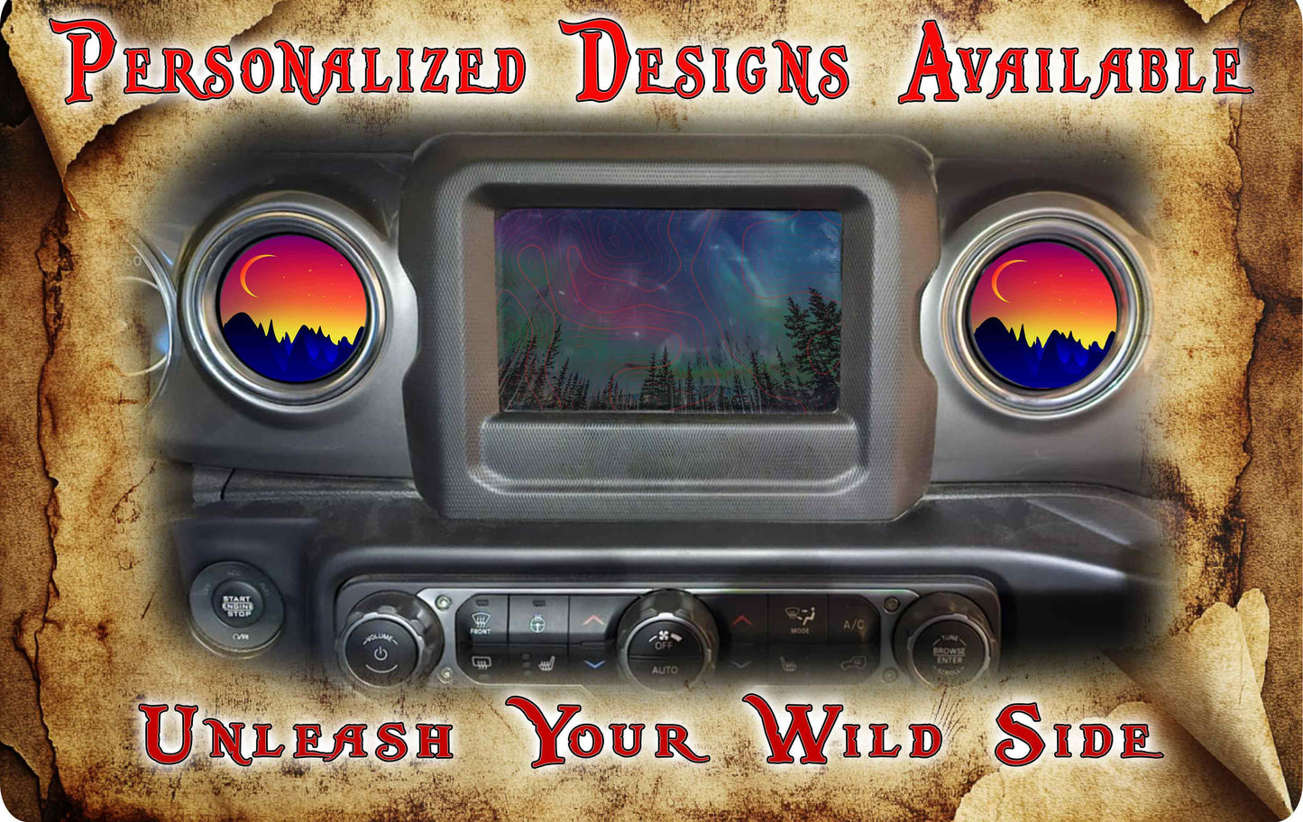 Steering wheel decal Mountain set