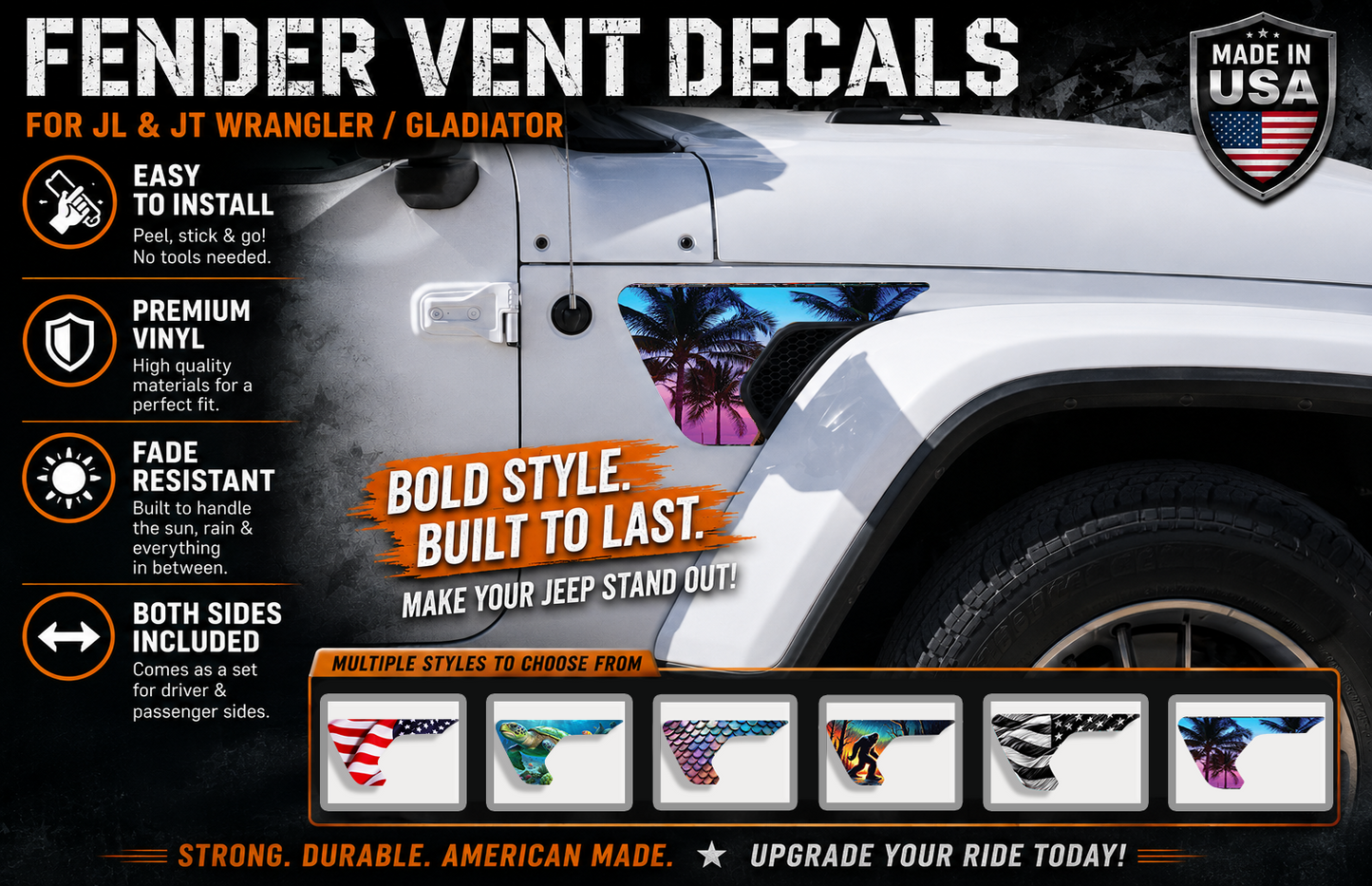 fender vent for the JL or JT 2018 or newer Palm Island 6