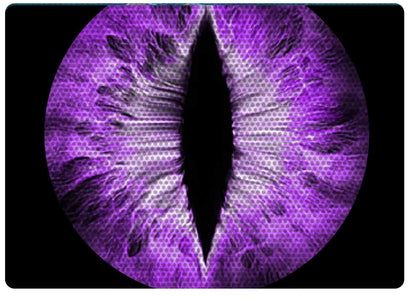 Purple Eye decals for YJ or 5x7 headlights