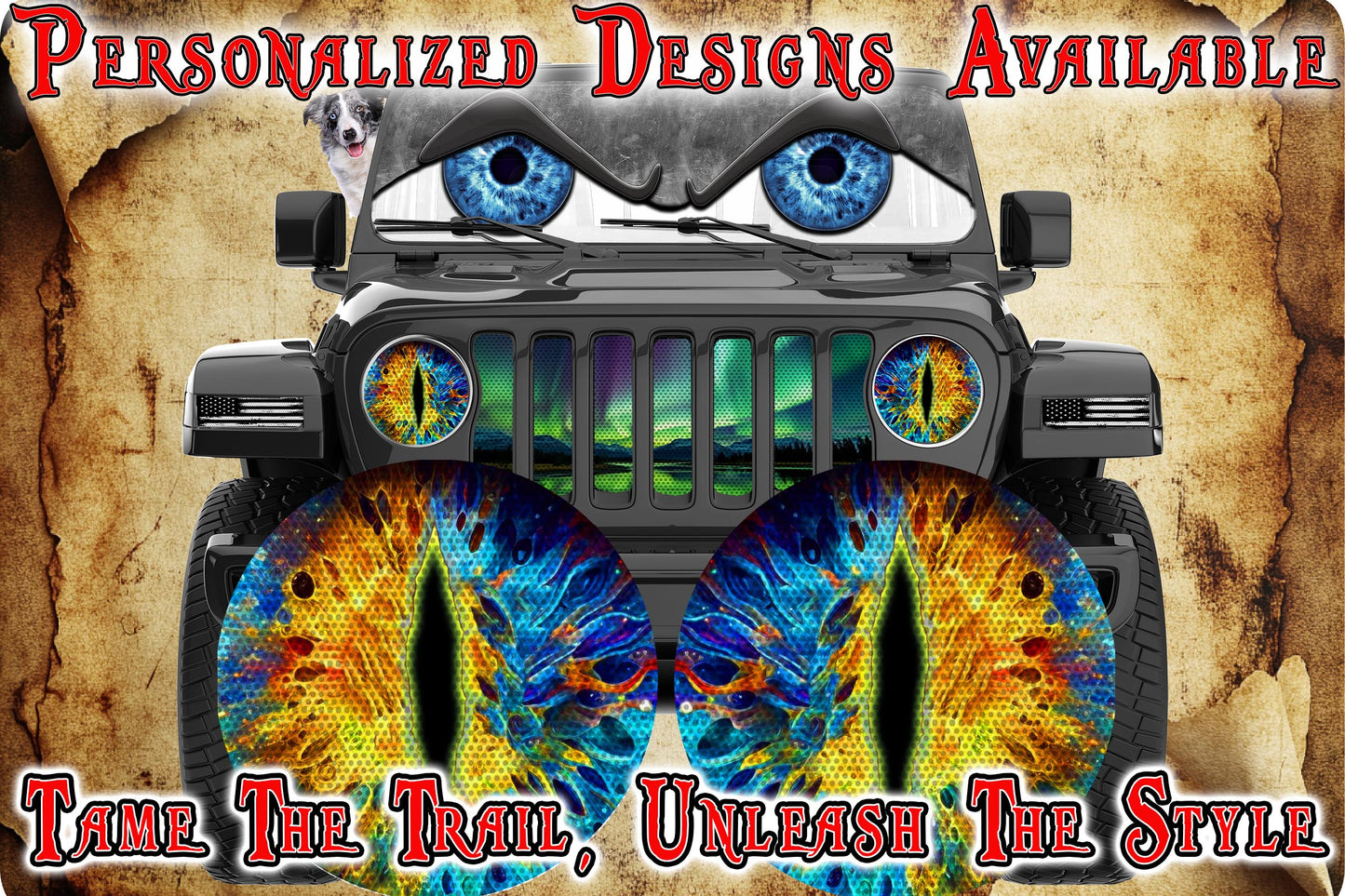 gold and blue moon cat eye for the headlight 70