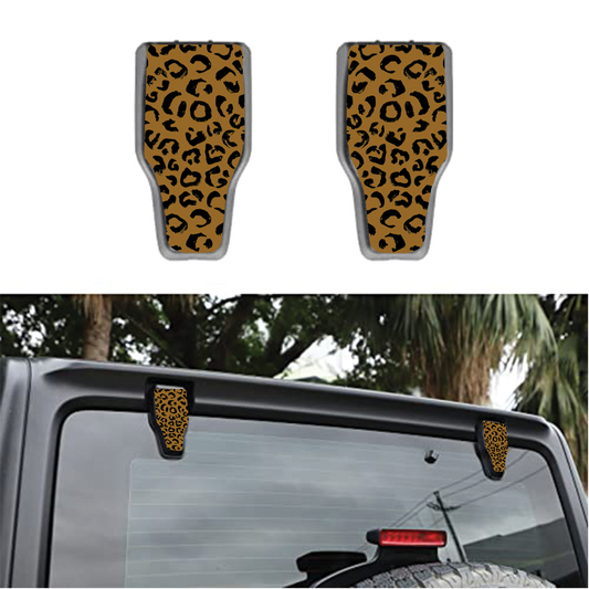 Leopard print scales Rear liftgate hinge overlay decal 72