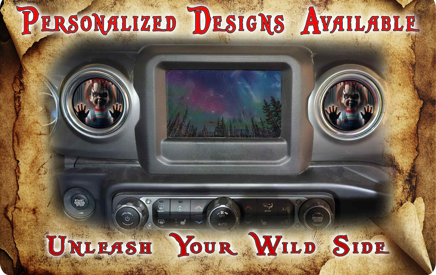 Steering wheel decal chucky 137