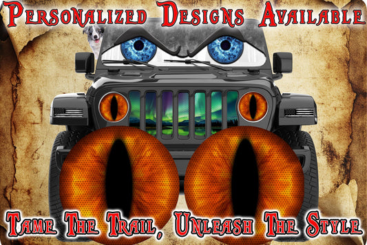 orange cat eyes for the headlight decals 75