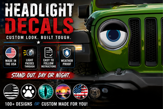 Sleepy eye  for a round beast headlight decal 76