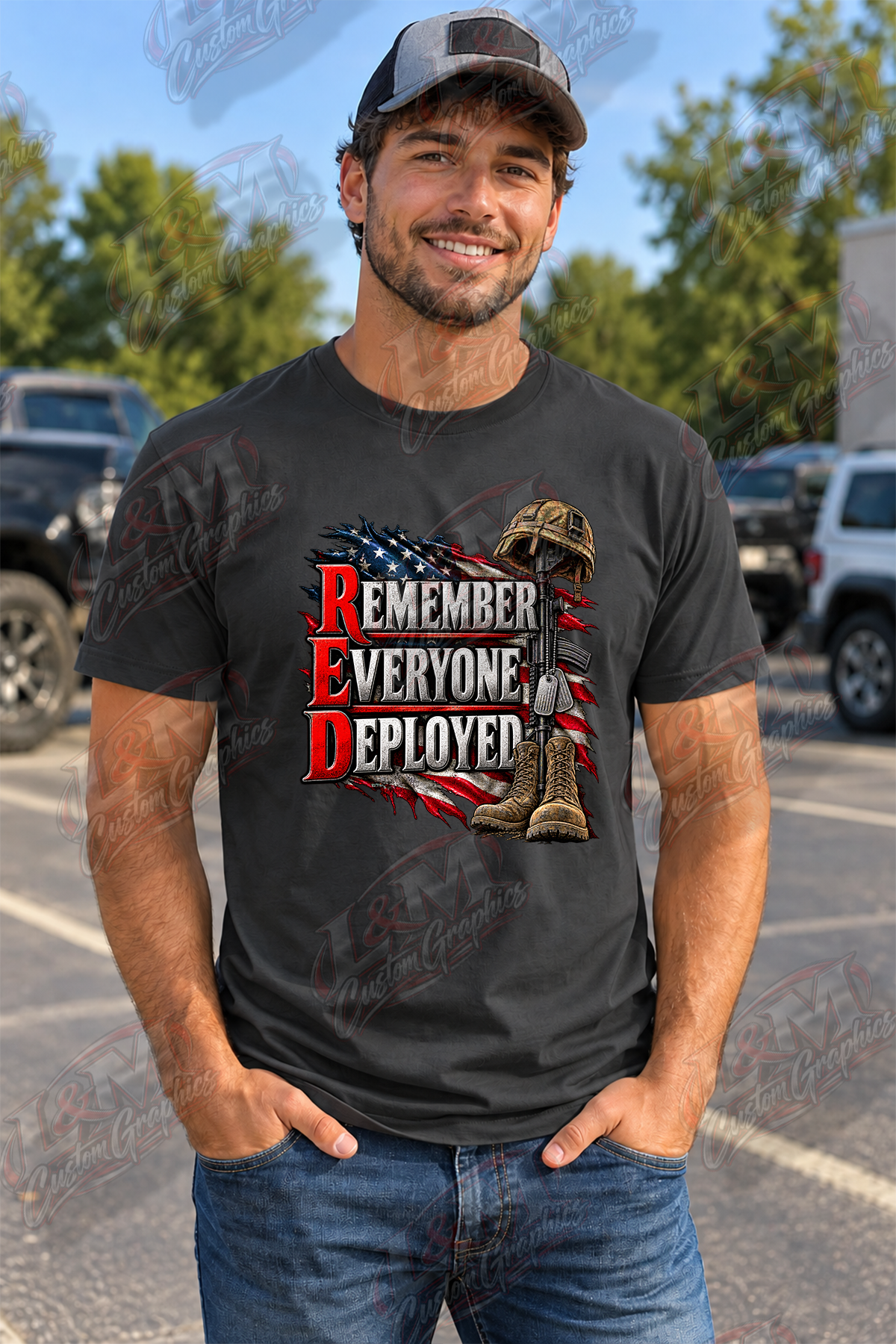 RED – Remember Everyone Deployed Military Tribute T-Shirt
