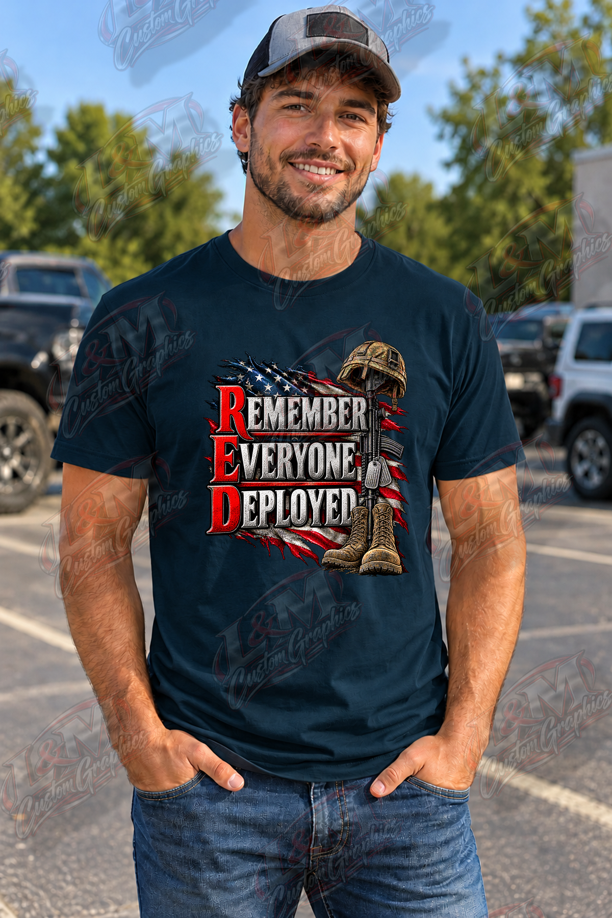 RED – Remember Everyone Deployed Military Tribute T-Shirt
