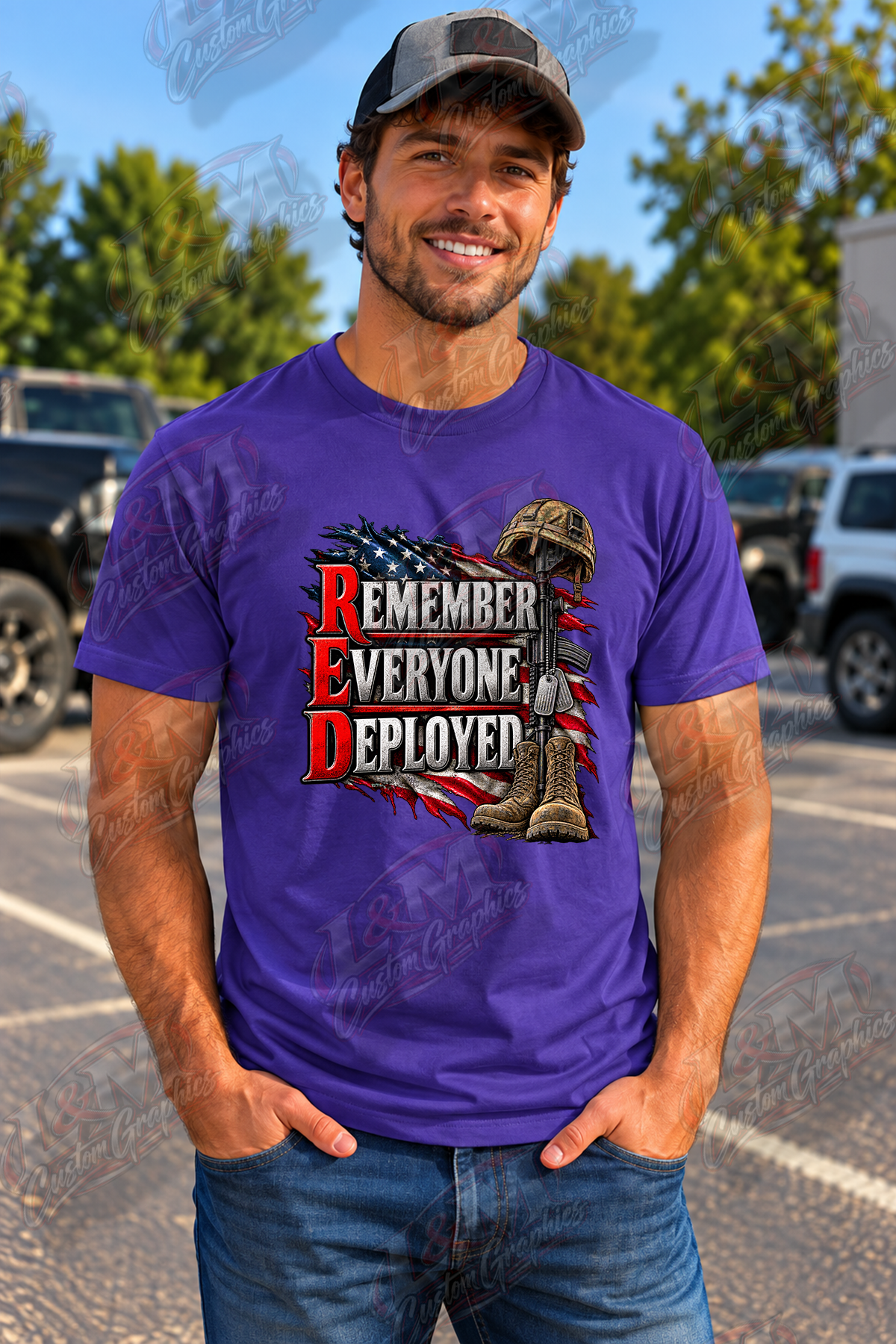 RED – Remember Everyone Deployed Military Tribute T-Shirt