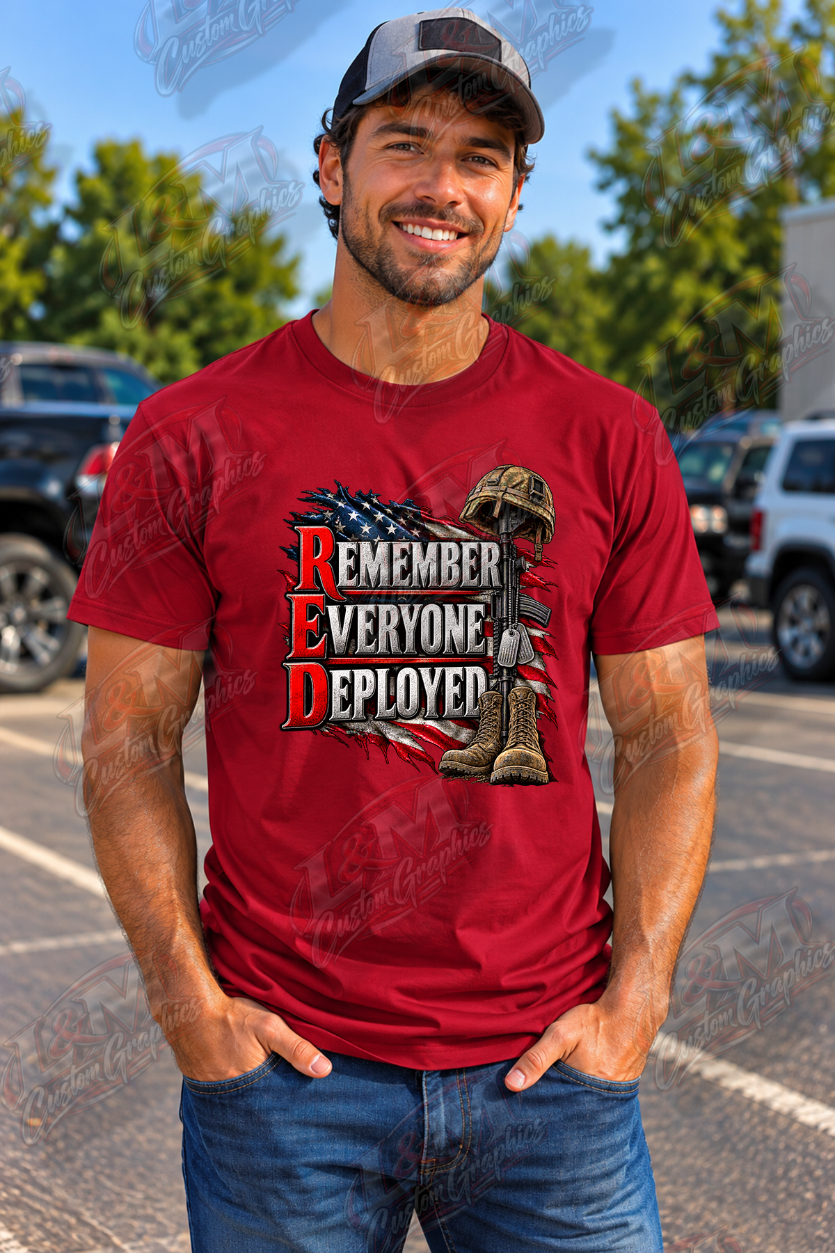 RED – Remember Everyone Deployed Military Tribute T-Shirt