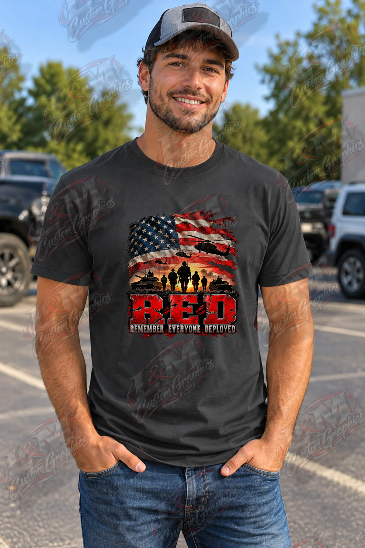 RED – Remember Everyone Deployed Military Tribute T-Shirt