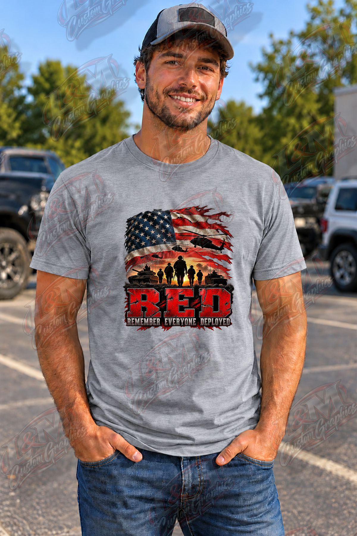 RED – Remember Everyone Deployed Military Tribute T-Shirt