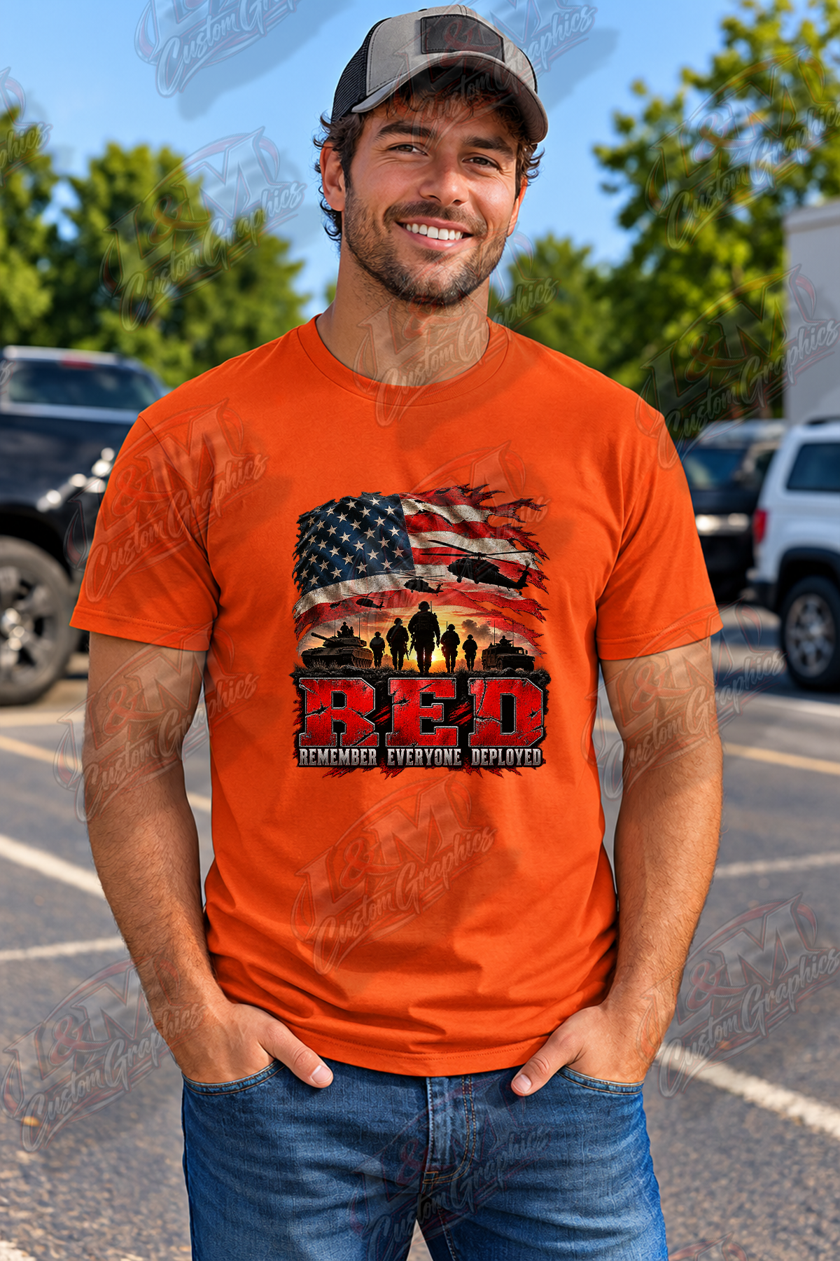 RED – Remember Everyone Deployed Military Tribute T-Shirt