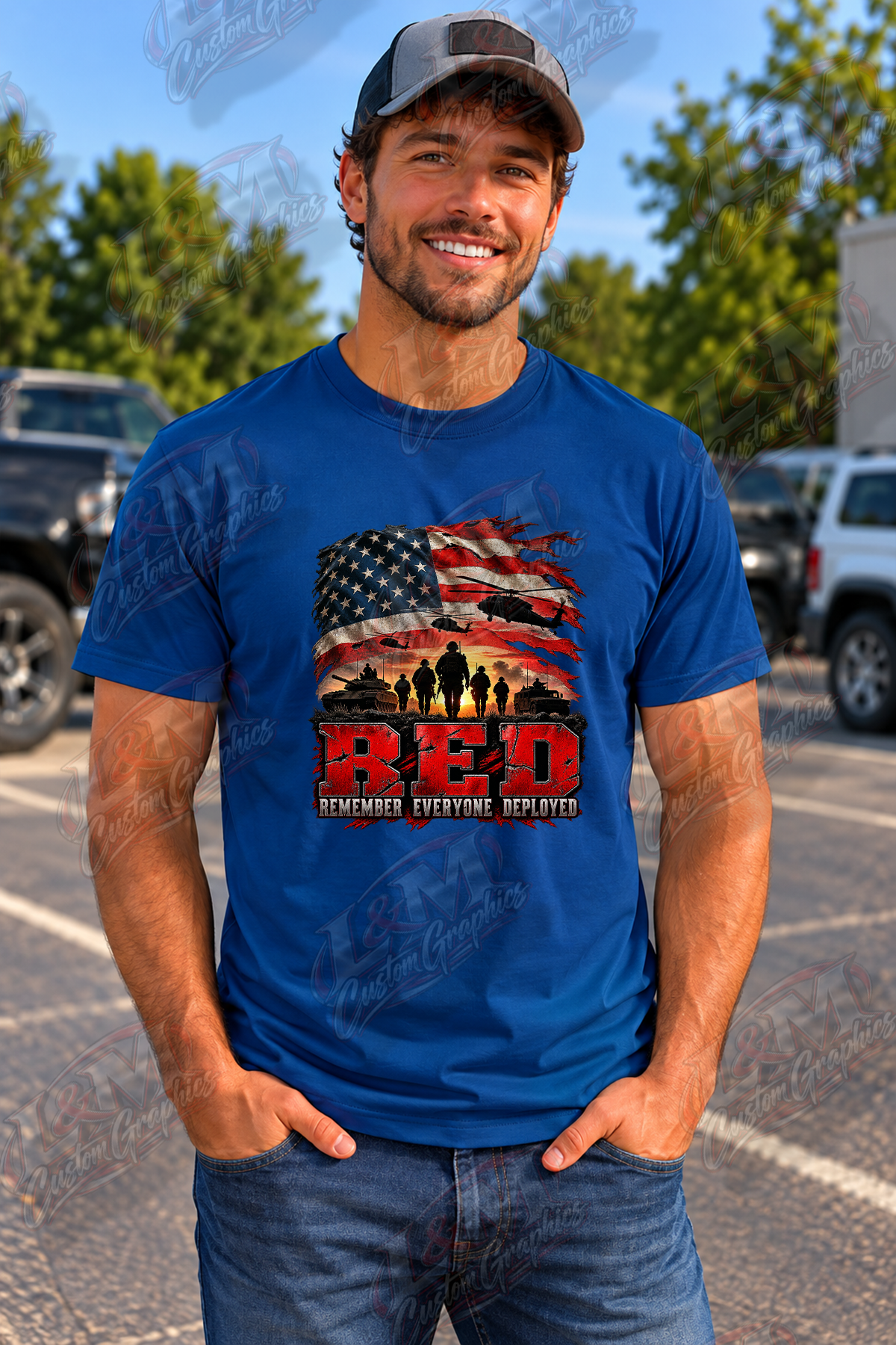 RED – Remember Everyone Deployed Military Tribute T-Shirt