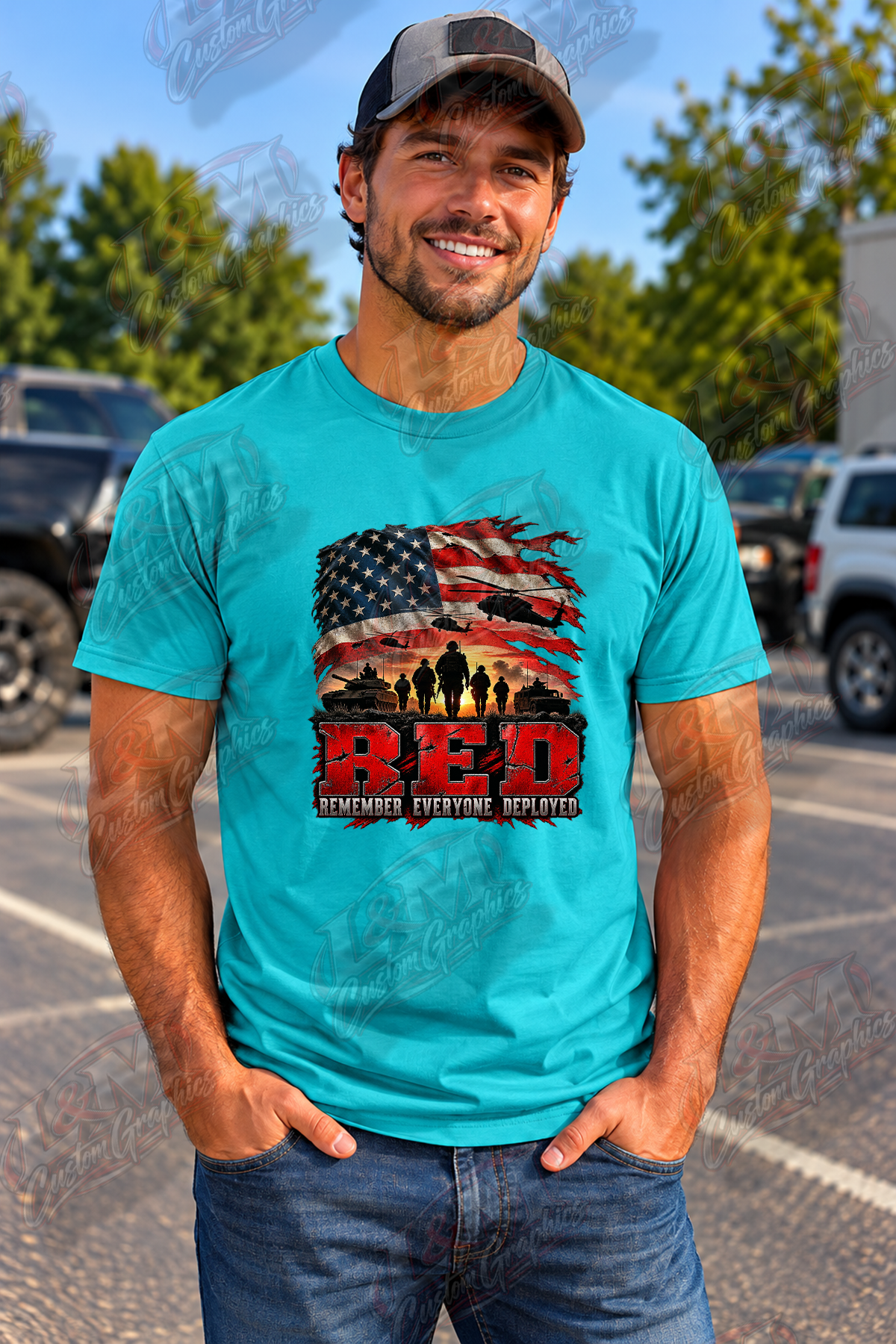 RED – Remember Everyone Deployed Military Tribute T-Shirt