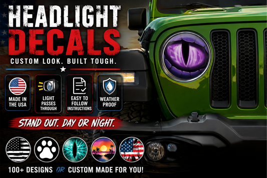 Purple dragon for a round beast headlight decal 78