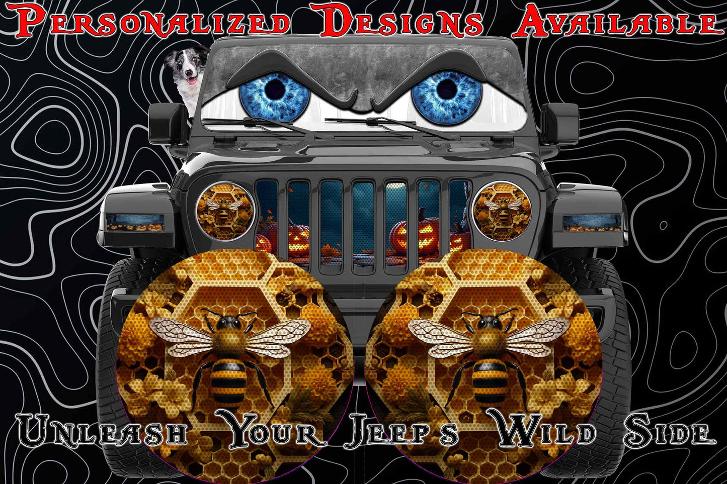 Bee hive for a round beast headlight decal