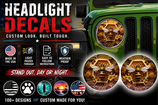 Bee hive for a round beast headlight decal 79