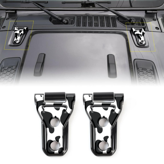 Cow print hood hinge overlay decals 7