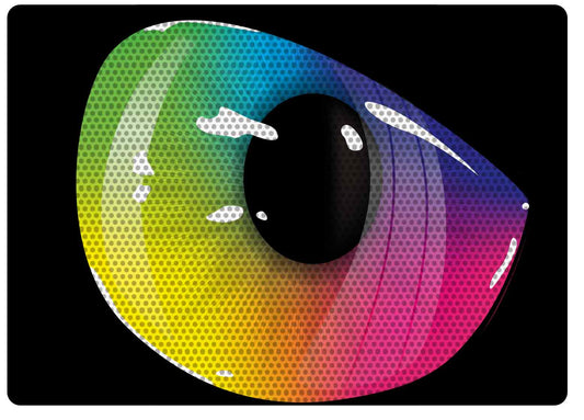 Rainbow cat Eye decals for YJ or 5x7 headlights