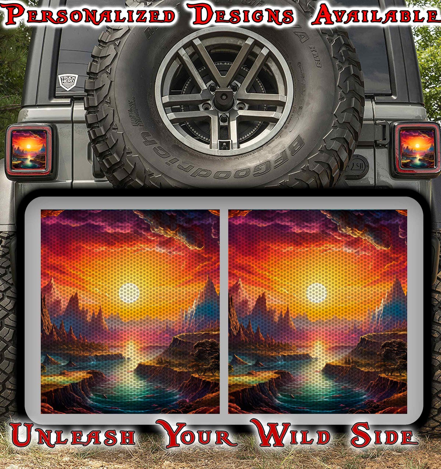 Sunset Taillight cover decal 80