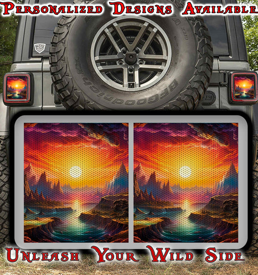 Sunset Taillight cover decal 80