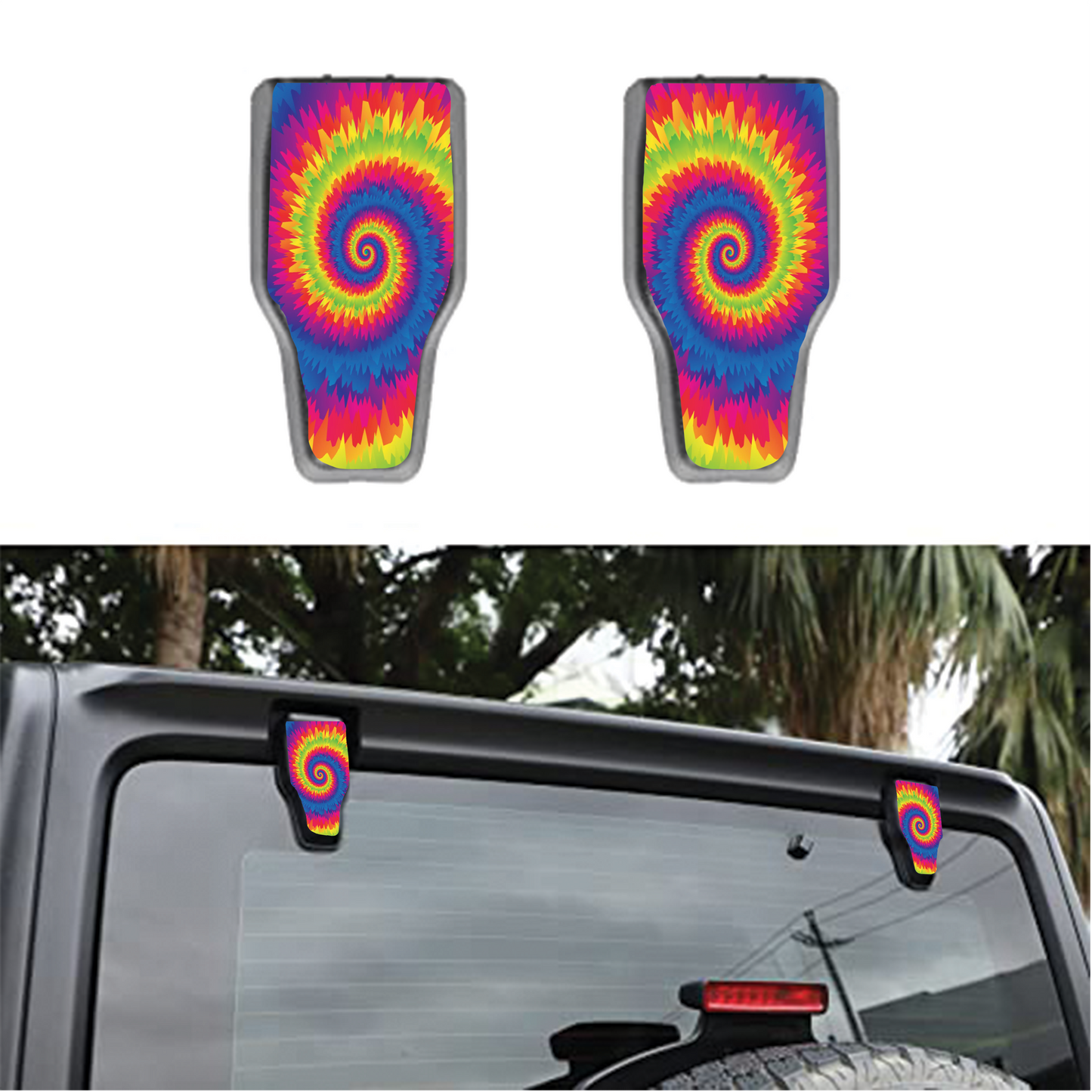 tie dye Rear liftgate hinge overlay decal 81