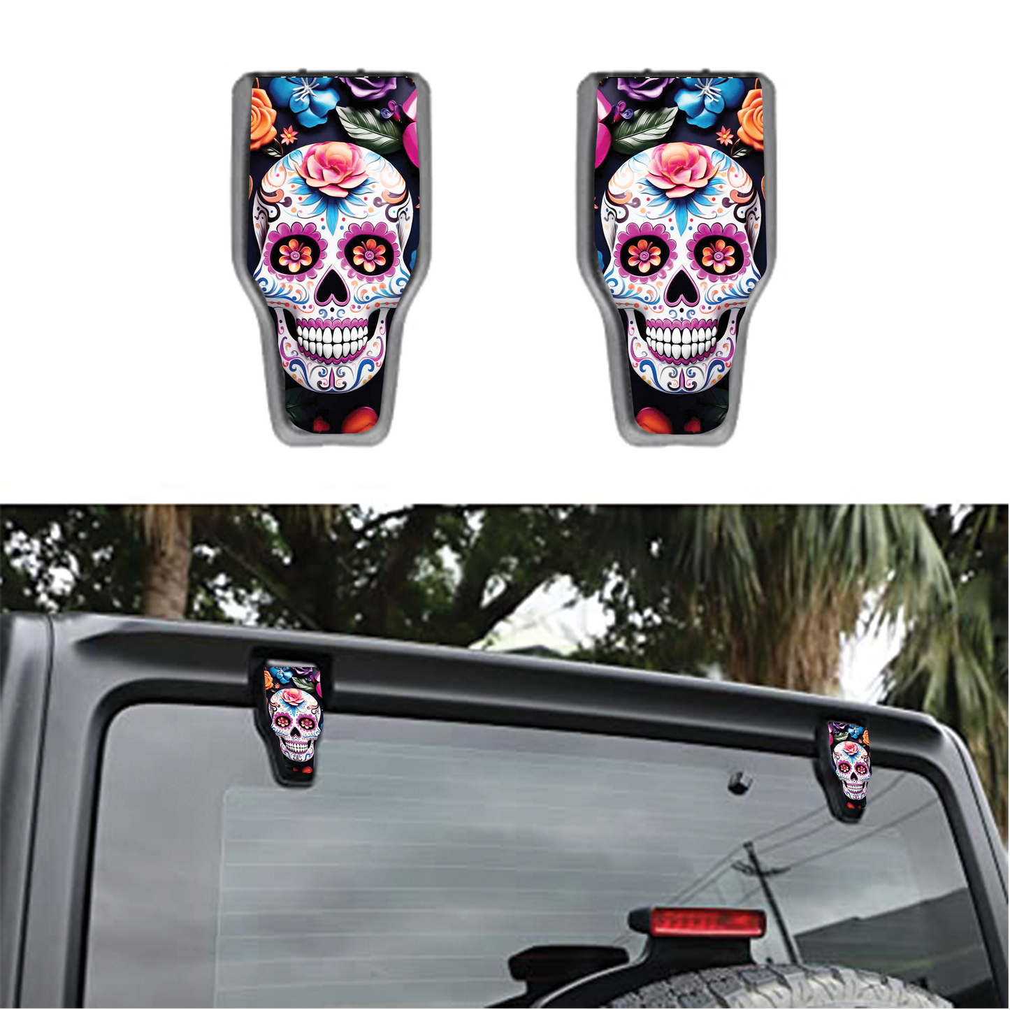 sugar skull scales Rear liftgate hinge overlay decal 83
